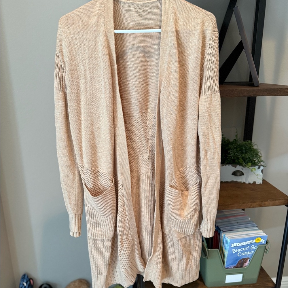 Lululemon Athletica Cream Open Front Cardigan